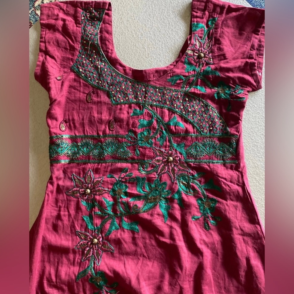 Embroidered Cotton Dress NWOT
